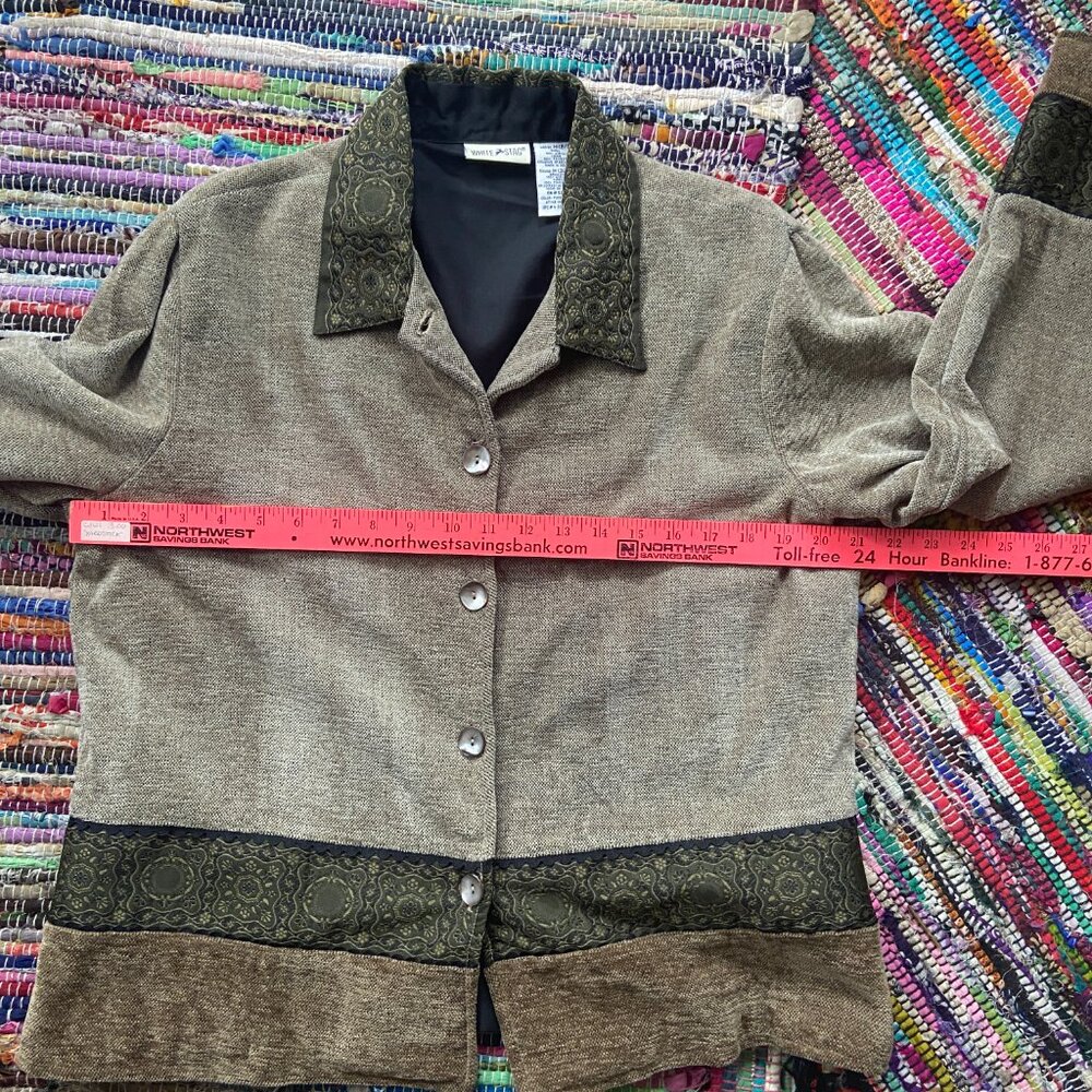 Vintage White Stag Button Up Patchwork Jacket. Br… - image 7